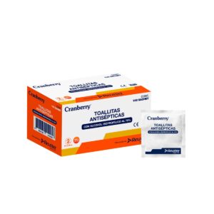 Toallitas antisépticas con alcohol al 70%