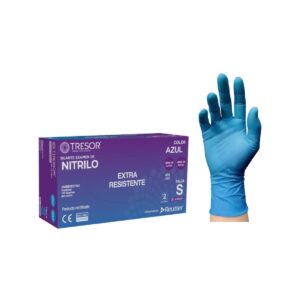 Guante nitrilo extra resistente azul sin polvo Nitrilo